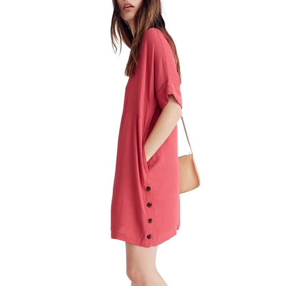 Madwell Journal Side Button Dress Medium - Picture 2 of 7